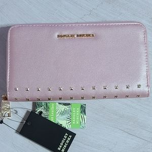 Badgley Mischka Square Studs Long Wallet with Letter Logo